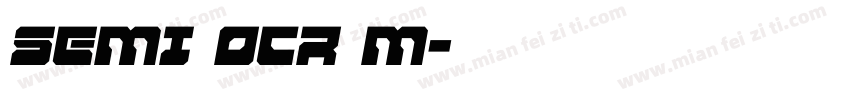 SEMI OCR M字体转换